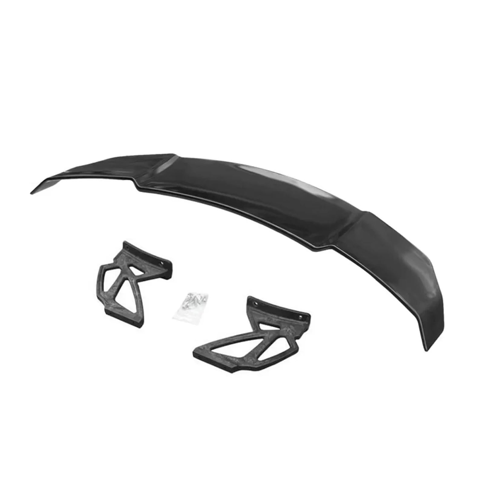 For Universal Real Carbon Fiber Spoiler Flügel Kompatibel for Porsche Cayenne 718 981 987 Cayman Boxster Kofferraum Hinten Lip refit Zubehör(ABS Glossy Black) von FXFUPO