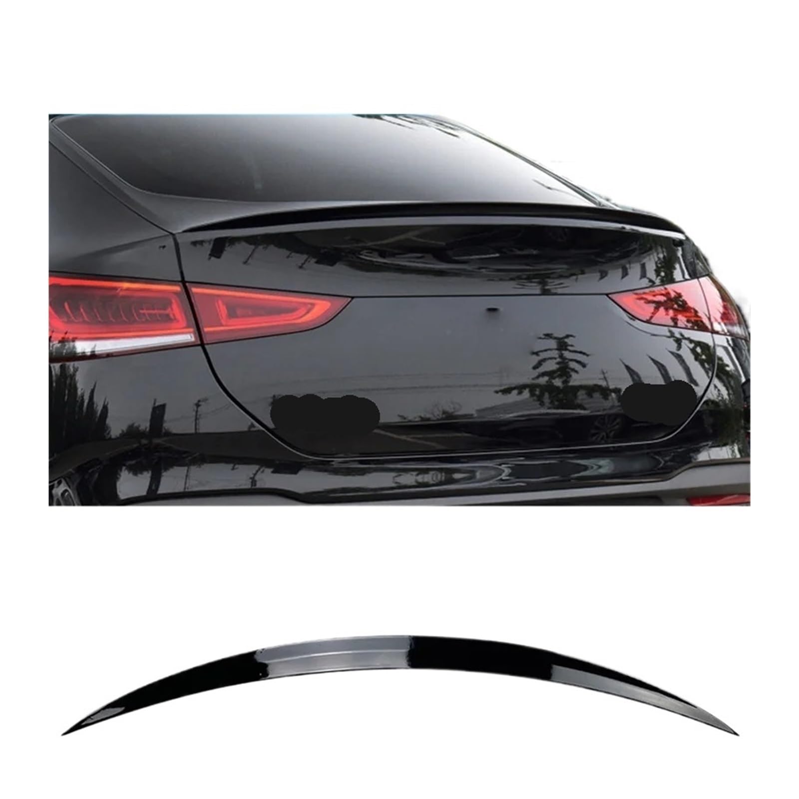 Glänzender Auto-Heckspoiler, Flügellippe, kompatibel for Benz Gle Coupe C167 Gle350 450 Gle53 Amg 2022, Heckklappe, Splitter, Spoiler(Glossy black) von FXFUPO