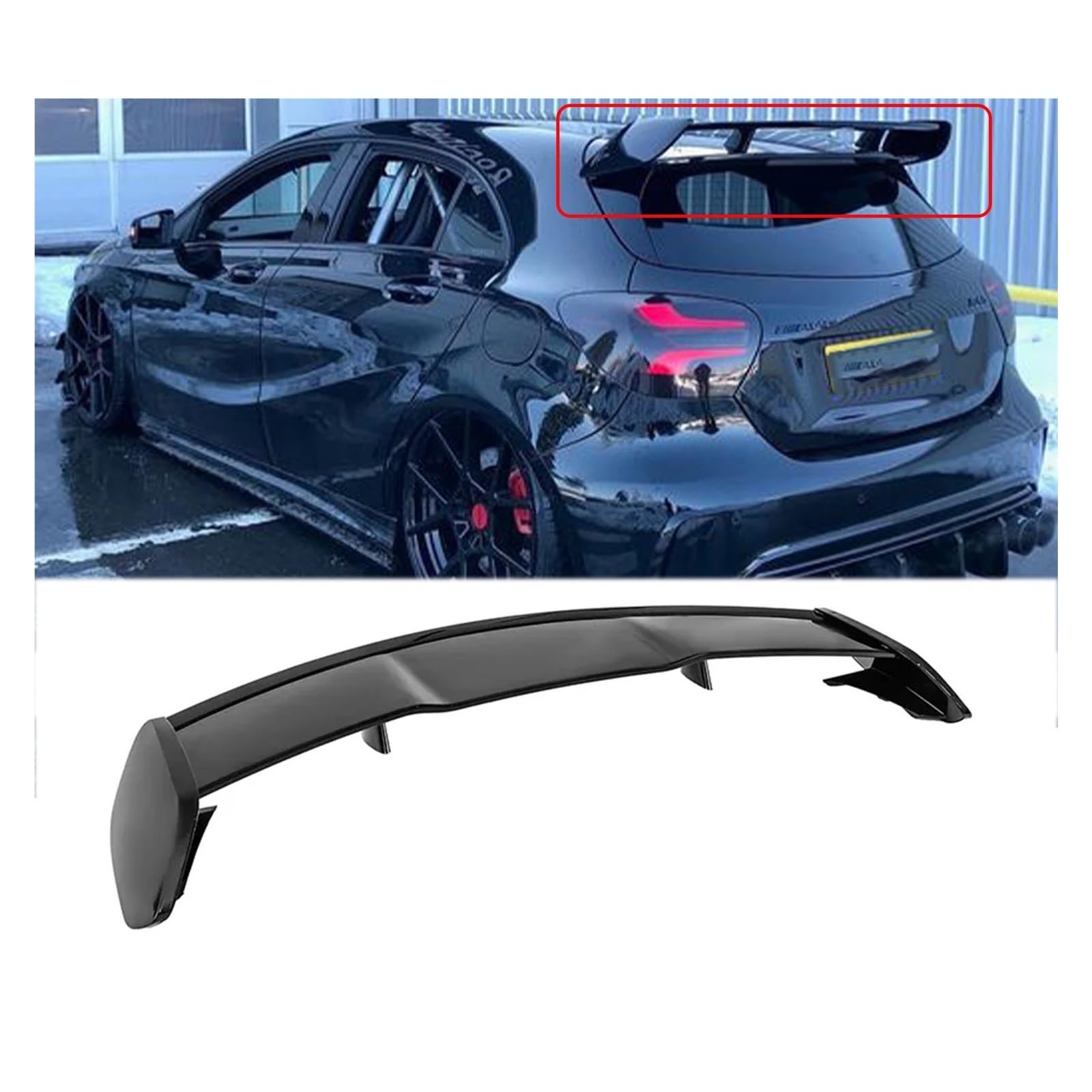 Glänzender schwarzer A45 AMG-Style-Dachheckspoiler, kompatibel mit Benz A-Klasse W176 W177 A180 A200 A250 A260 2013–2022(W176 2013-2018) von FXFUPO