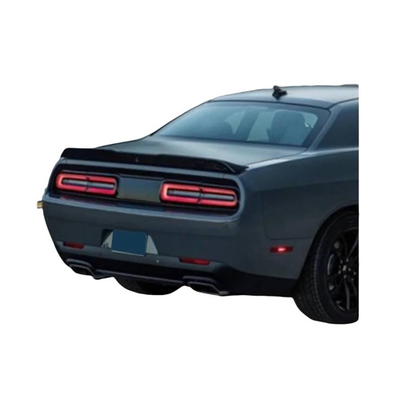 Heckflügel kompatibel for Dodge Challenger Spoiler 2015 bis 2020, schwarzes Typ-Y-Heckflossen-Zubehör, verwandelt den Stil, erhöht den Abtrieb(Unpainted) von FXFUPO