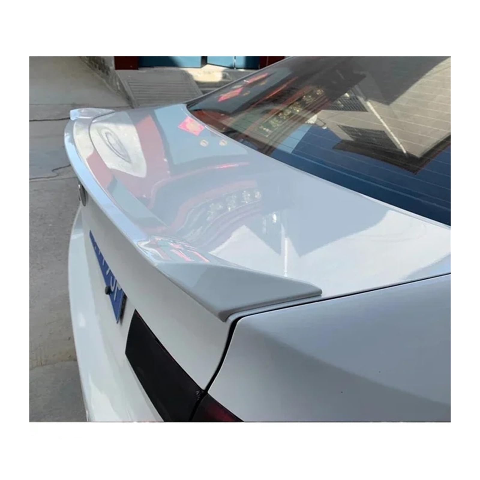 Heckspoiler, ABS-Material, Carbon-Oberfläche, Heckflügel, Ducktail-Spoiler, kompatibel for Honda Accord Euro 2009–2013(White) von FXFUPO