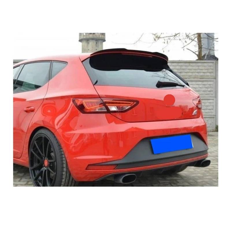 Hinten Dach Lip Spoiler Kompatibel for Seat LEON 1P 5F MK3 ABS Auto Schwanz Flügel Dekoration for ST Cupra TGI/FR Fließheck Universal Spoiler(Unpainted) von FXFUPO