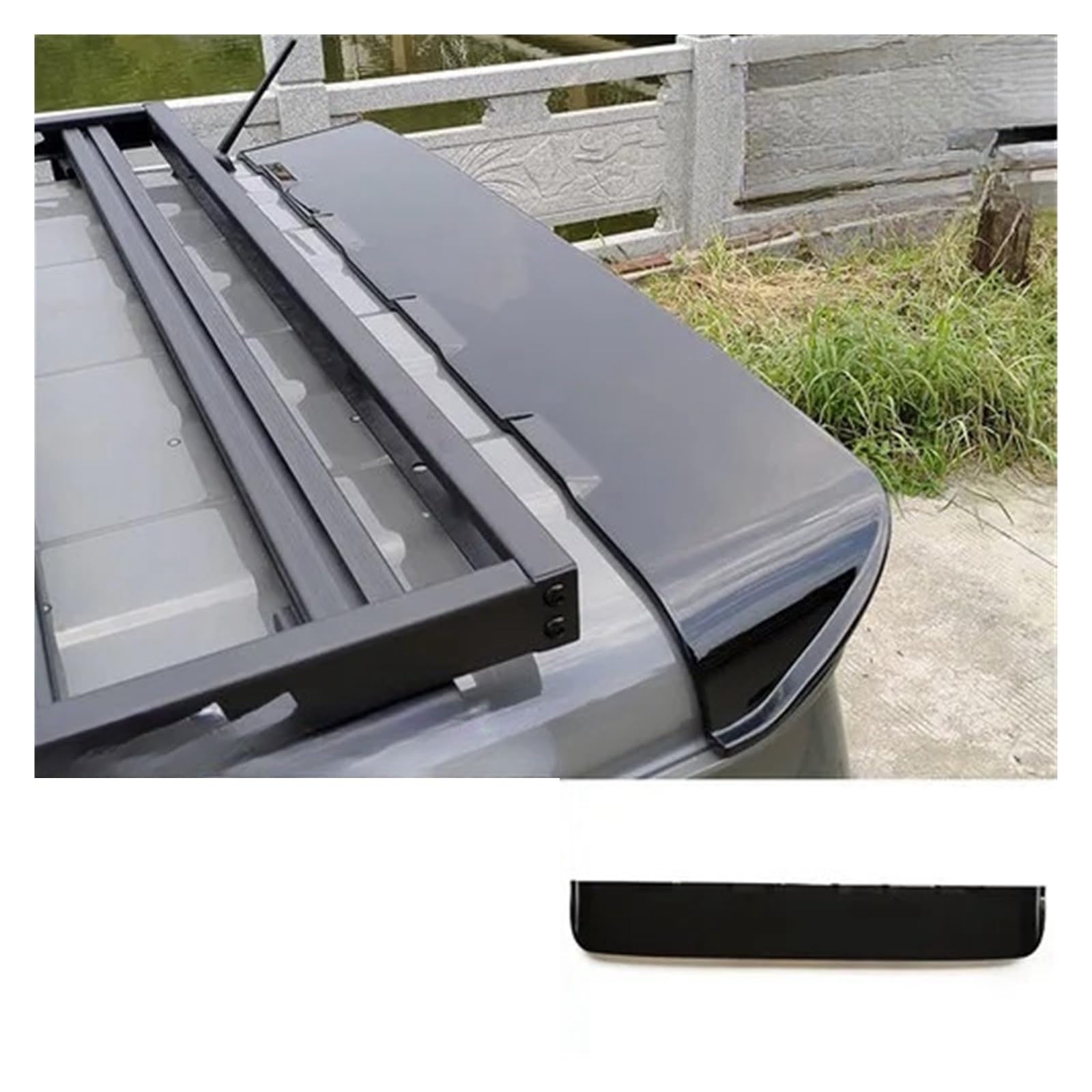 Hinten Dach Spoiler Kompatibel for Suzuki Jimny JB64 JB74 2019 2020 2021 2022 ABS Hinten Flügel Stamm Lippe Schwanz spoiler Auto Styling(Bright black) von FXFUPO