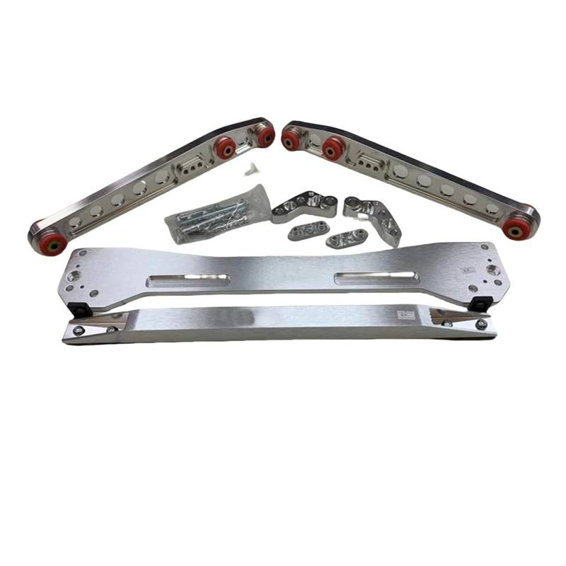 Hintere Hilfsrahmenstrebe, Spurstange, unterer Querlenker, komplettes Kit, kompatibel mit Honda Civic EK 96–00(LSR12-9600EK-Silver) von FXFUPO