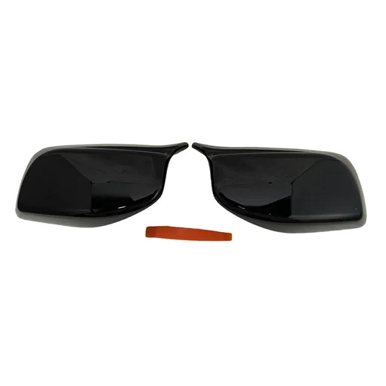 Kohlefaser-Auto-Rückspiegel-Außenspiegel-Abdeckkappen, Schale, kompatibel mit BMW E60 E61 E63 E64 5er-Reihe, Modell 2004–2008(Bright black) von FXFUPO