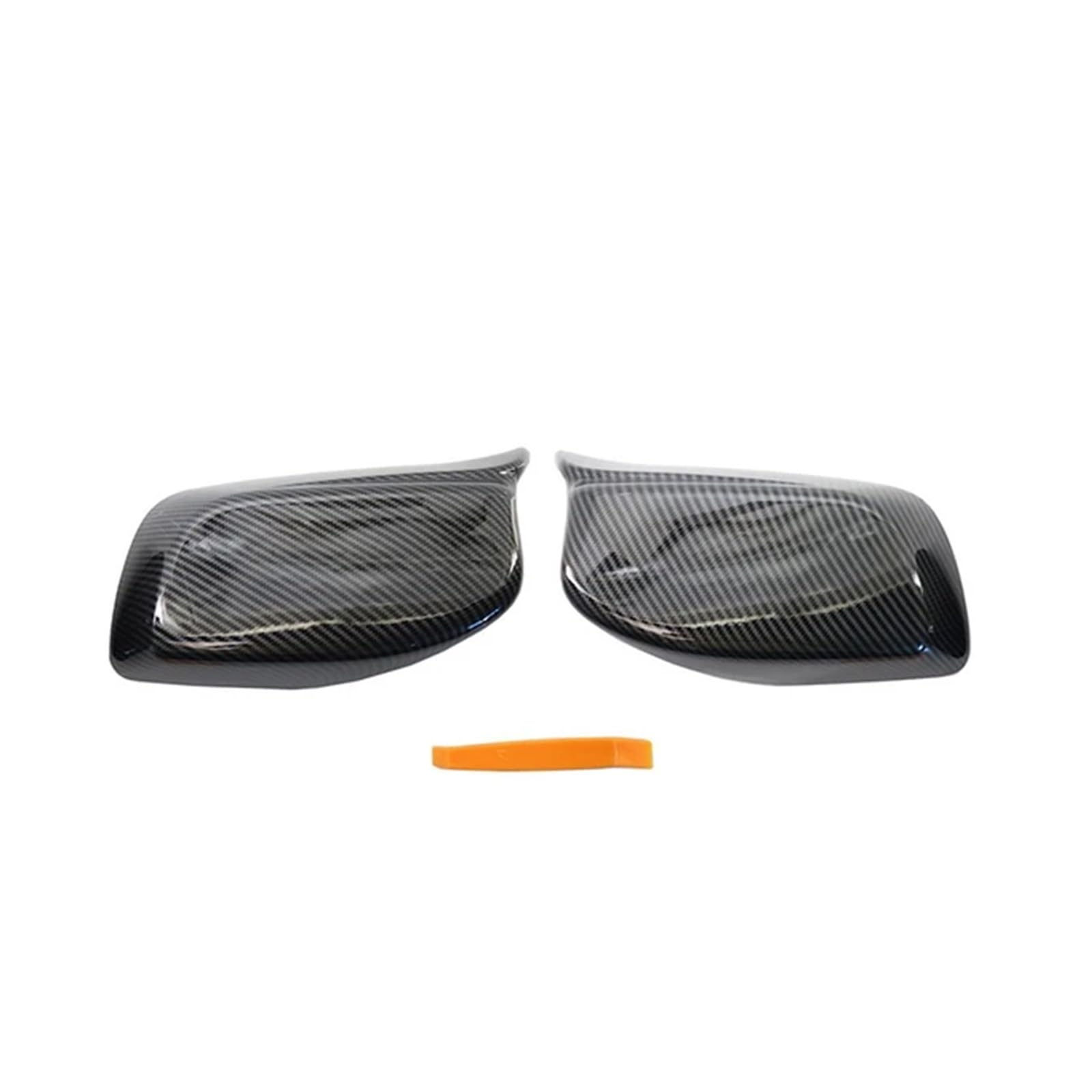 Kohlefaser-Auto-Rückspiegel-Außenspiegel-Abdeckkappen, Schale, kompatibel mit BMW E60 E61 E63 E64 5er-Reihe, Modell 2004–2008(Carbon One Pair) von FXFUPO