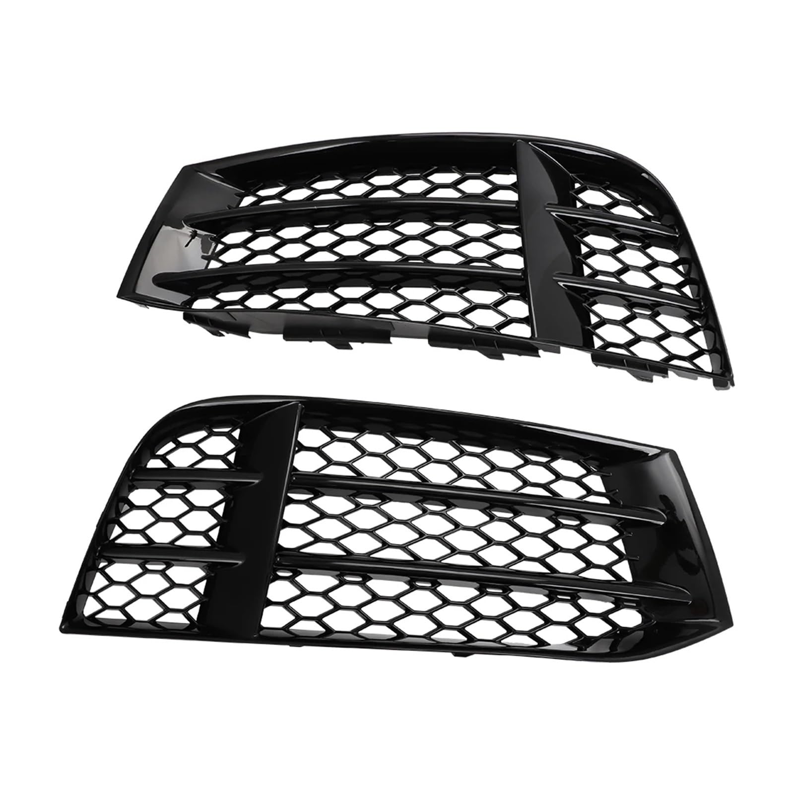 Kompatibel for Audi A5 RS5 B8.5 2013–2016, Auto-Frontstoßstangengitter, seitlicher Nebelscheinwerfergrill, Wabengitter, unterer Stoßfänger, Nebelscheinwerfergrill, Abdeckung(Left-Right) von FXFUPO