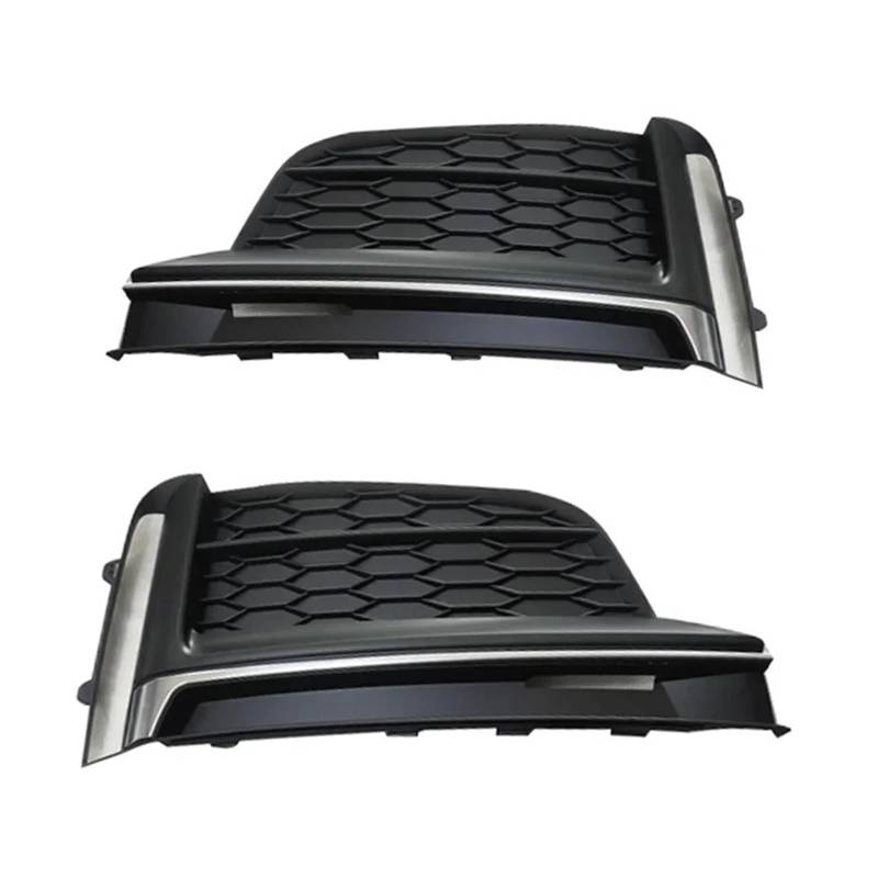 Kompatibel for Audi A5 Sport S5 Sline 2017–2019, Auto links rechts, Frontstoßstange, Nebelscheinwerfer, Kühlergrill, Abdeckung 8W6807681F 8W6807682F(Carbon fibre) von FXFUPO