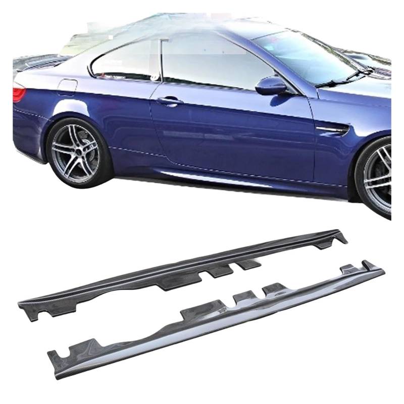 Kompatibel for BMW 3er E92 E93 M3 Seitenschweller aus Kohlefaser, Stoßstangenverlängerungslippe 2008–2013, Karosserieverkleidung, Auto-Tuning(Carbon Fiber) von FXFUPO