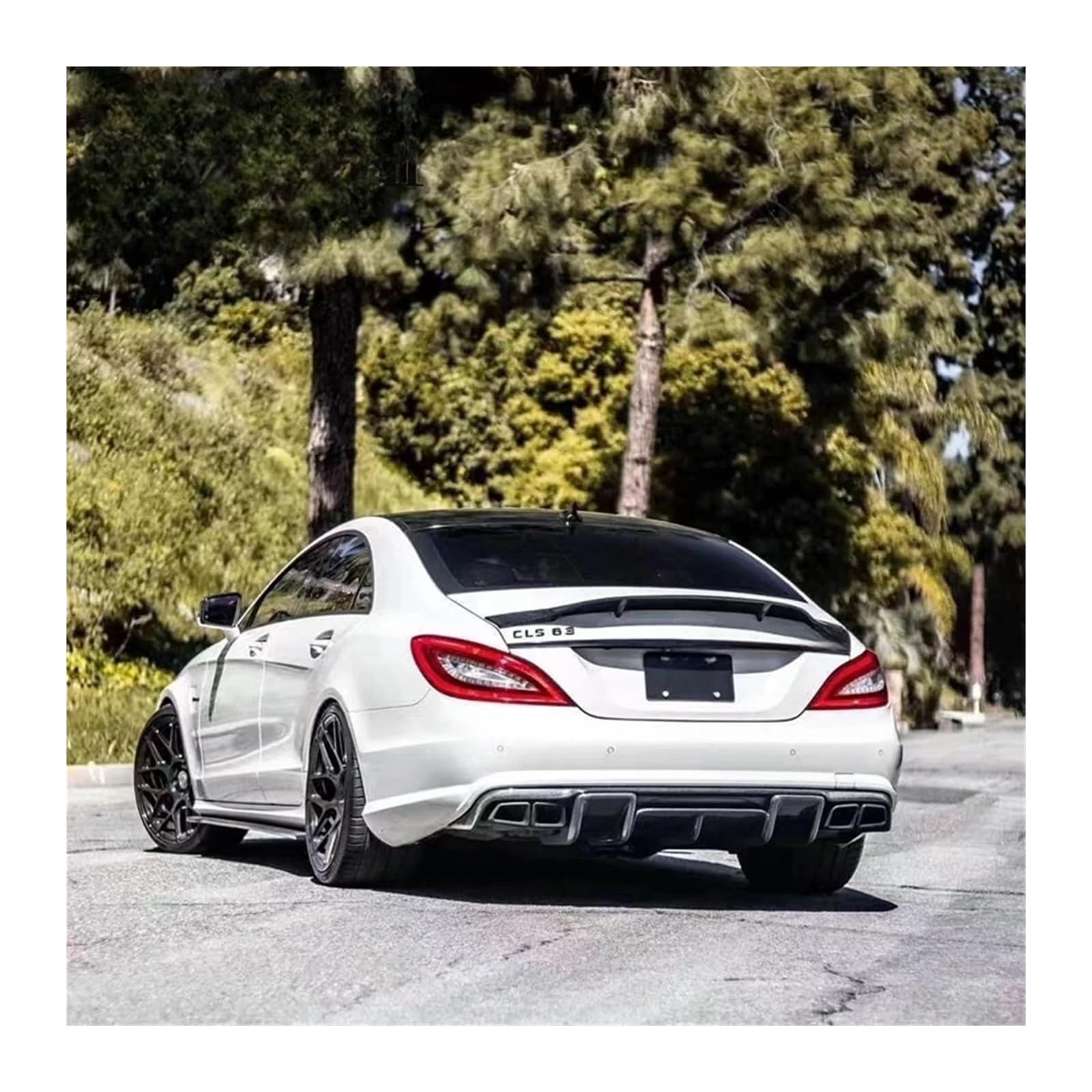 Kompatibel for Benz CLS Klasse W218 Spoiler Carbon Heckspoiler Flügel R Stil 2011 2012 2013 2014 2015 2016(Unpainted) von FXFUPO