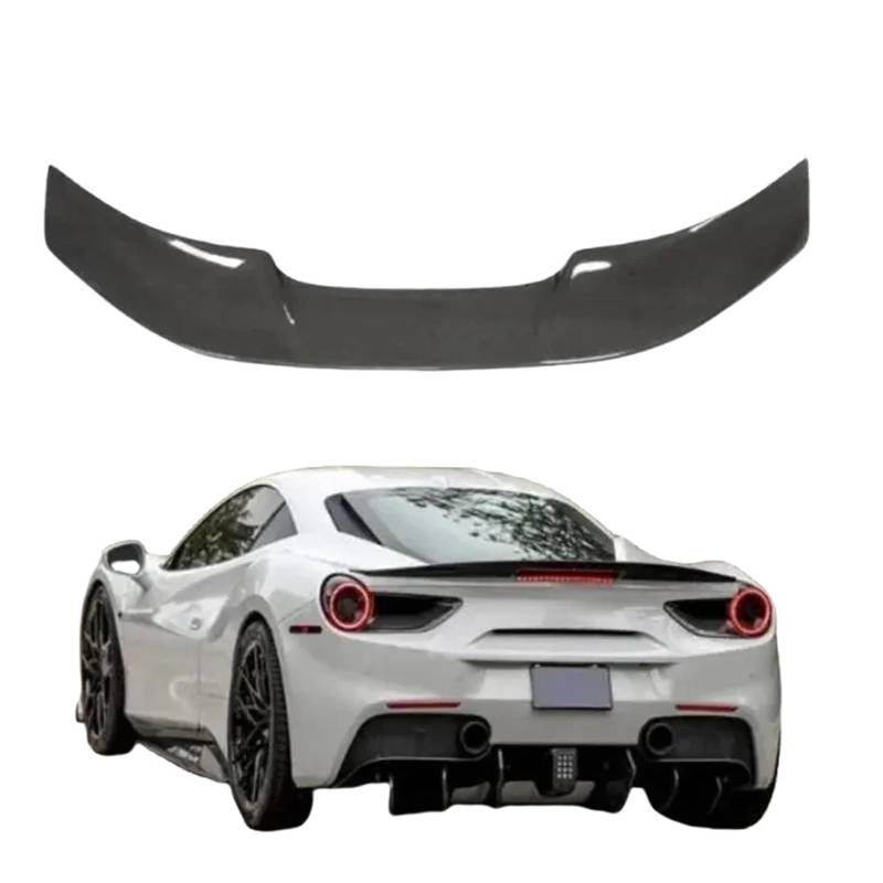 Kompatibel for Ferrari 488 Spider GTB 2015 2016 2017 2018 2019 2020 2021 2022 Real Carbon Fiber Auto Hinten stamm Flügel Lip Spoiler von FXFUPO