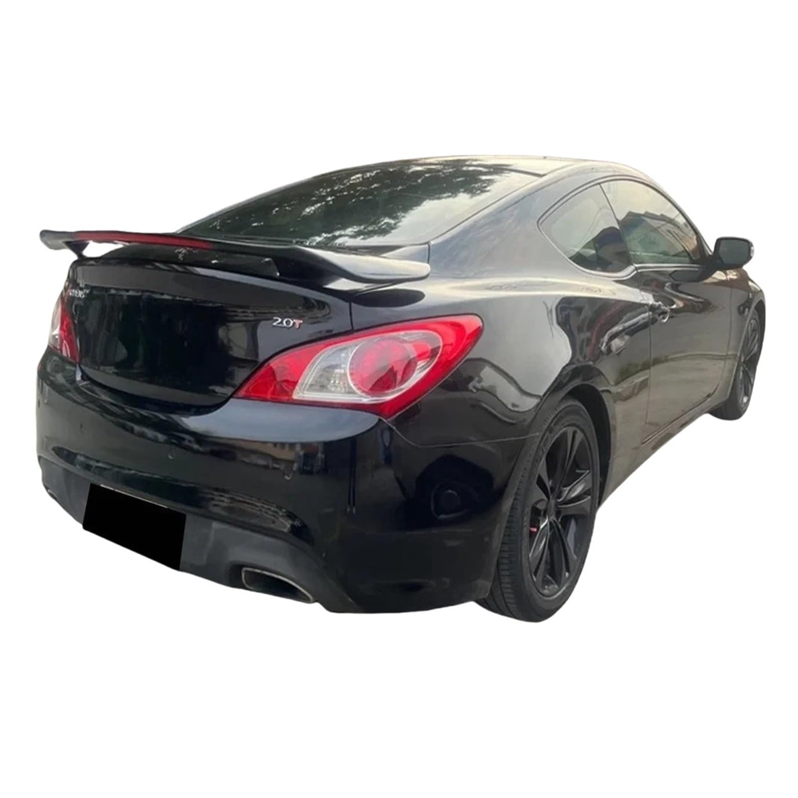 Kompatibel for Hyundai Genesis Coupe Heckspoiler 2009–2013 FRP unlackiert glänzend schwarz Spoiler ROHENS Kofferraum-Kofferraumspoiler(Glossy black) von FXFUPO