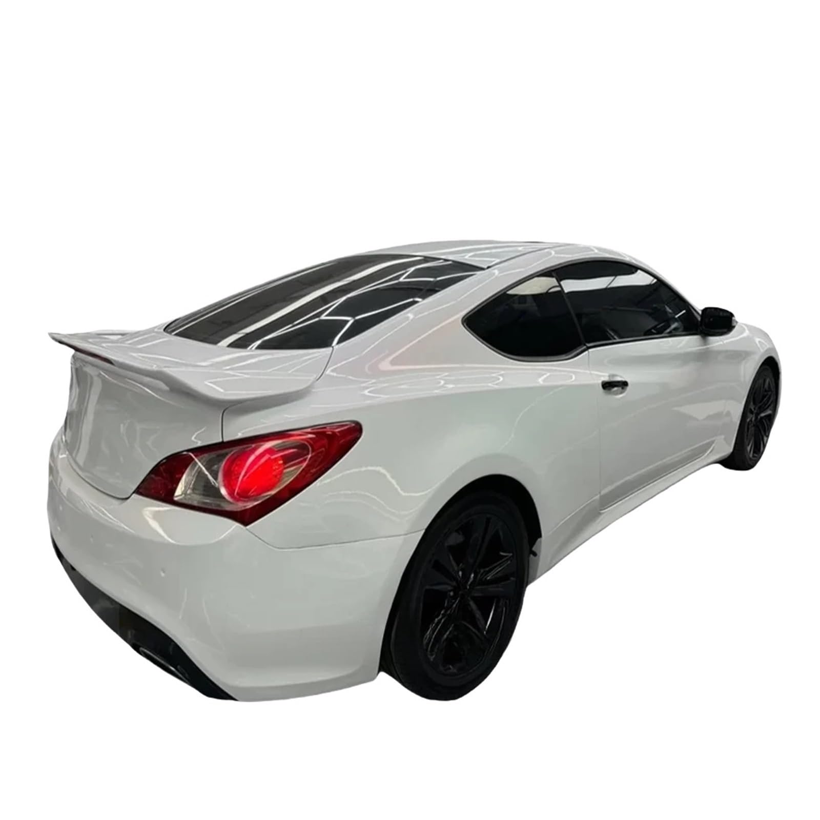 Kompatibel for Hyundai Genesis Coupe Heckspoiler 2009–2013 FRP unlackiert glänzend schwarz Spoiler ROHENS Kofferraum-Kofferraumspoiler(White) von FXFUPO