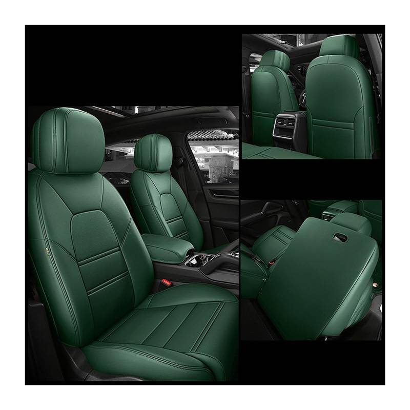 Kompatibel for Jeep Wrangler Unlimited JK 2006 2007 2008 2009 2012 2012 2013 2014 2015 2016 2017 Custom Faux Leder -Autositzabdeckungen(Green) von FXFUPO