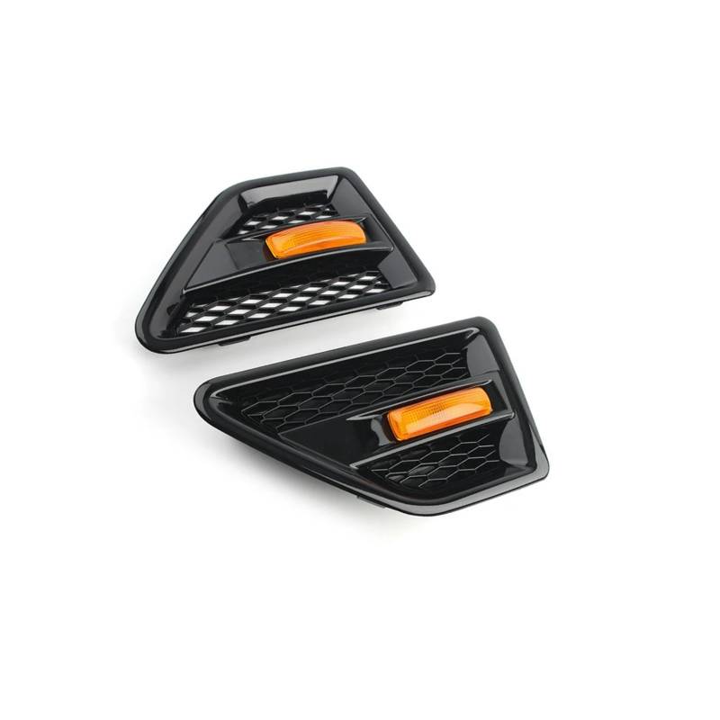 Kompatibel for Land Rover Freelander 2 LR2 2006–2016, seitlicher Lüftungsgitter-Grillabdeckung mit leichtem Kotflügel, Blinker, Nebelscheinwerferrahmen(Black) von FXFUPO