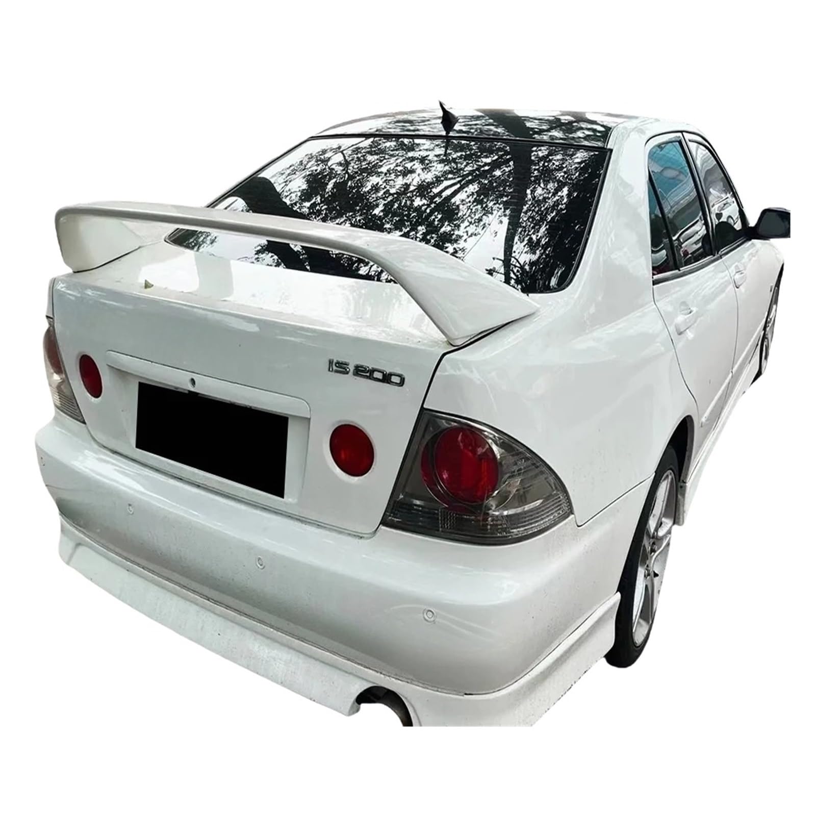 Kompatibel for Lexus ALTEZZA IS200 IS300 1JZ 1998–2005 mit Lichtern, ABS-Kunststoff-Heckspoiler, Kofferraum-Kofferraum-Flügelspoiler(White) von FXFUPO