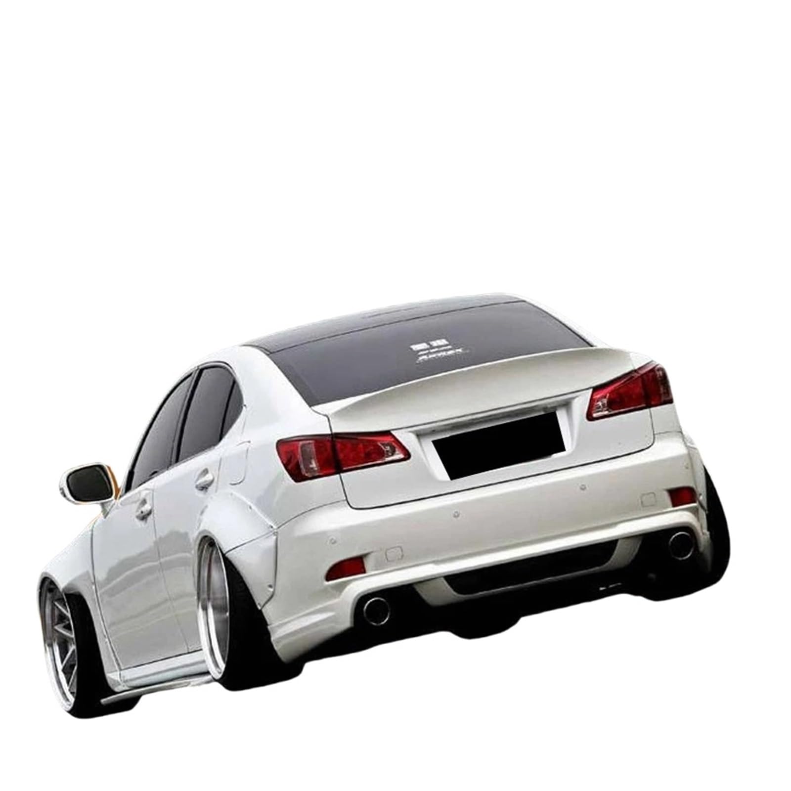 Kompatibel for Lexus IS-Serie IS250 IS300 IS350 Spoiler 2006–2011, Kohlefaser, unlackiert, Grundierung, Außen-Heckflügel-Spoiler im JDM-Stil(WHITE) von FXFUPO