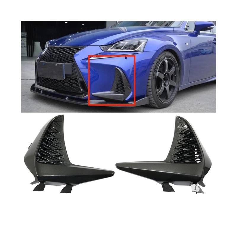 Kompatibel for Lexus IS300 IS350 2017–2020 Frontstoßstange, Nebelscheinwerfer, Lampenabdeckung, Kühlergrill, unterer Stoßfänger, links, 5314253020, rechts, 5314153020(Carbon fibre) von FXFUPO