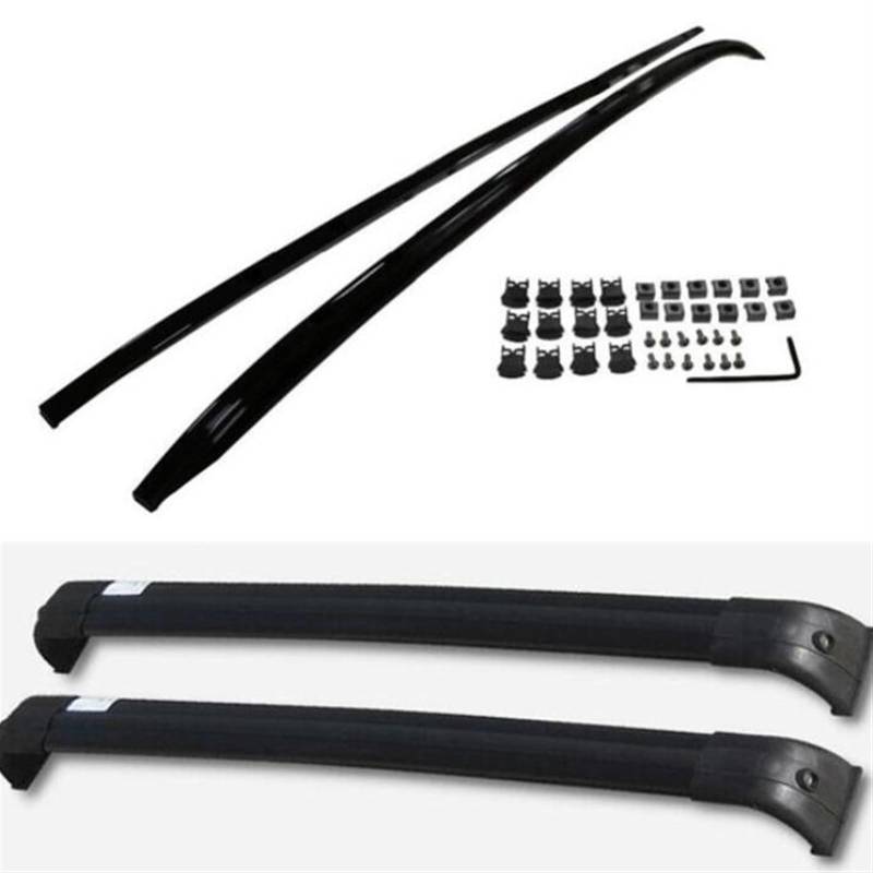 Kompatibel for Mazda CX9 CX-9 2018 2019 2020 2021 2022 2023 Aluminiumlegierung Auto Dachträger Gepäckträger Crossel(Roof Rack bar black) von FXFUPO