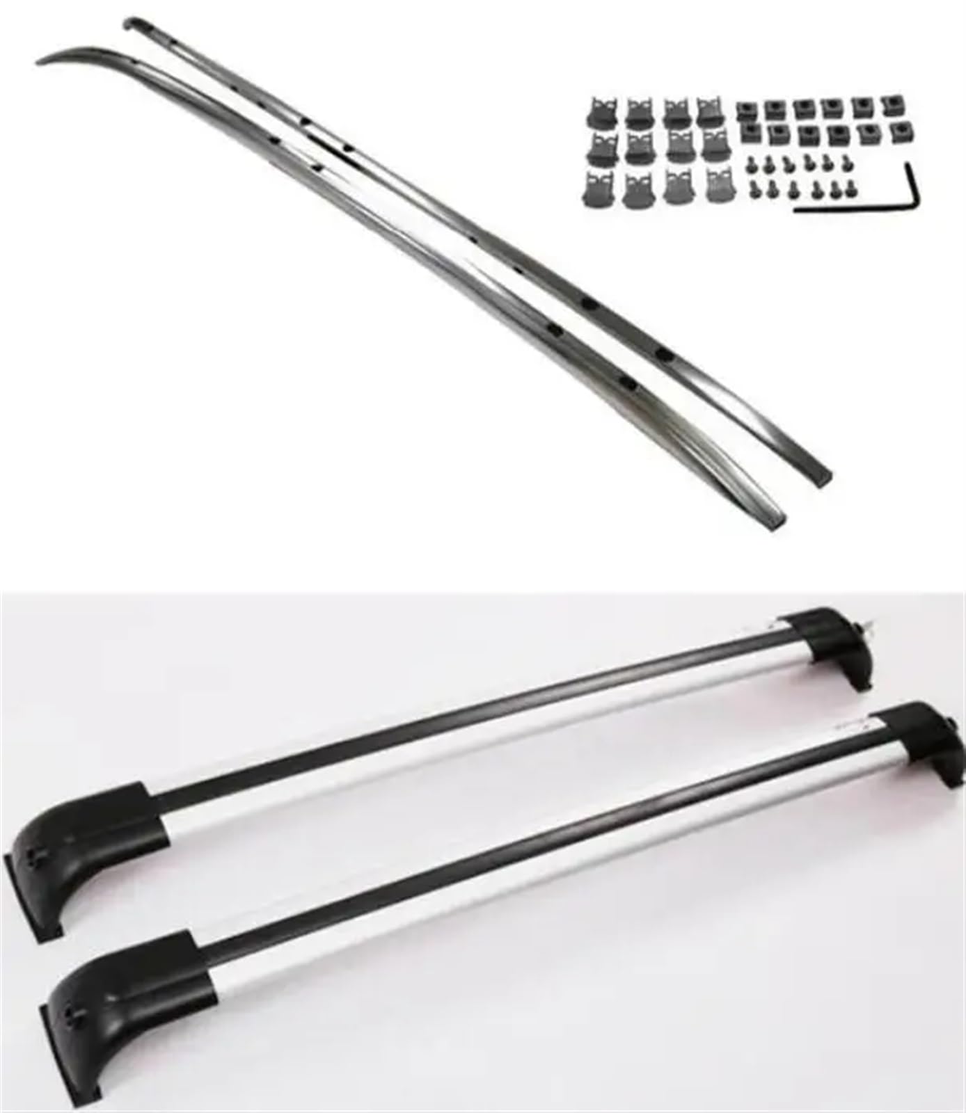 Kompatibel for Mazda CX9 CX-9 2018 2019 2020 2021 2022 2023 Aluminiumlegierung Auto Dachträger Gepäckträger Crossel(Roof Rack bar silver) von FXFUPO