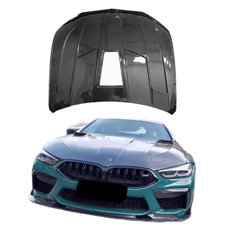 Kompatibel mit BMW G14 G15 G16 8er-Serie F91 F92 F93 M8 2018–2023 LFS Real Dry Carbon Fiber Frontstoßstange Motorhaube Motorhaube Entlüftungsabdeckung von FXFUPO