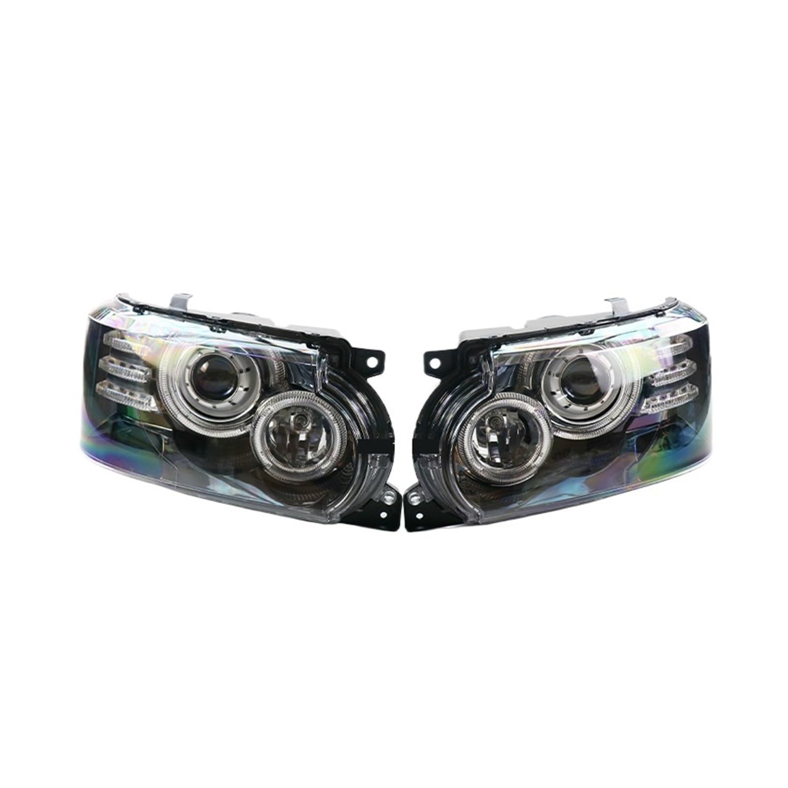 LED Front Scheinwerfer Auto Scheinwerfer Montage Kompatibel for Range Rover Vogue L322 2010-2012 Zubehör LR010819-B/LR010825-B(A Pair) von FXFUPO