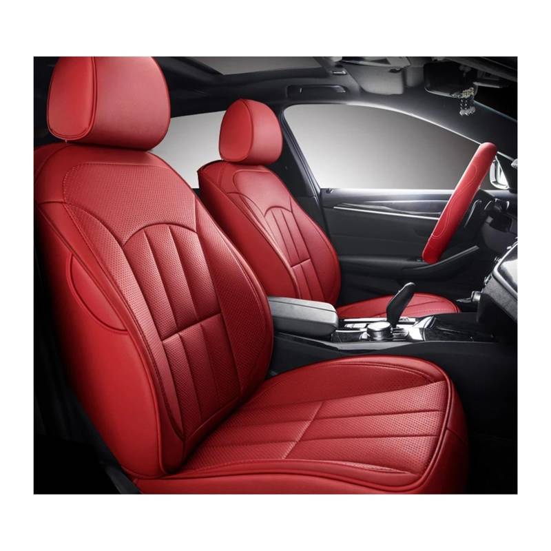 Leder Auto Auto Sitzbezug kompatibel for Mitsubishi Lancer X Outlander 3 XL Pajero Sport 4 Space Star L200 Eclipse Cross Zubehör(Price one Seat-06) von FXFUPO