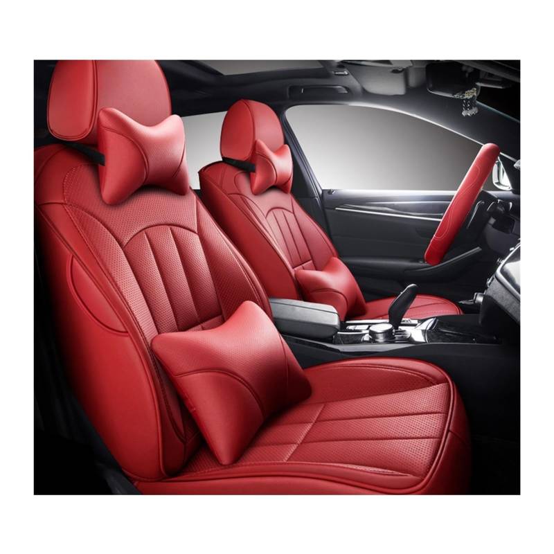 Leder Auto Auto Sitzbezug kompatibel for Mitsubishi Lancer X Outlander 3 XL Pajero Sport 4 Space Star L200 Eclipse Cross Zubehör(Price one Seat-07) von FXFUPO