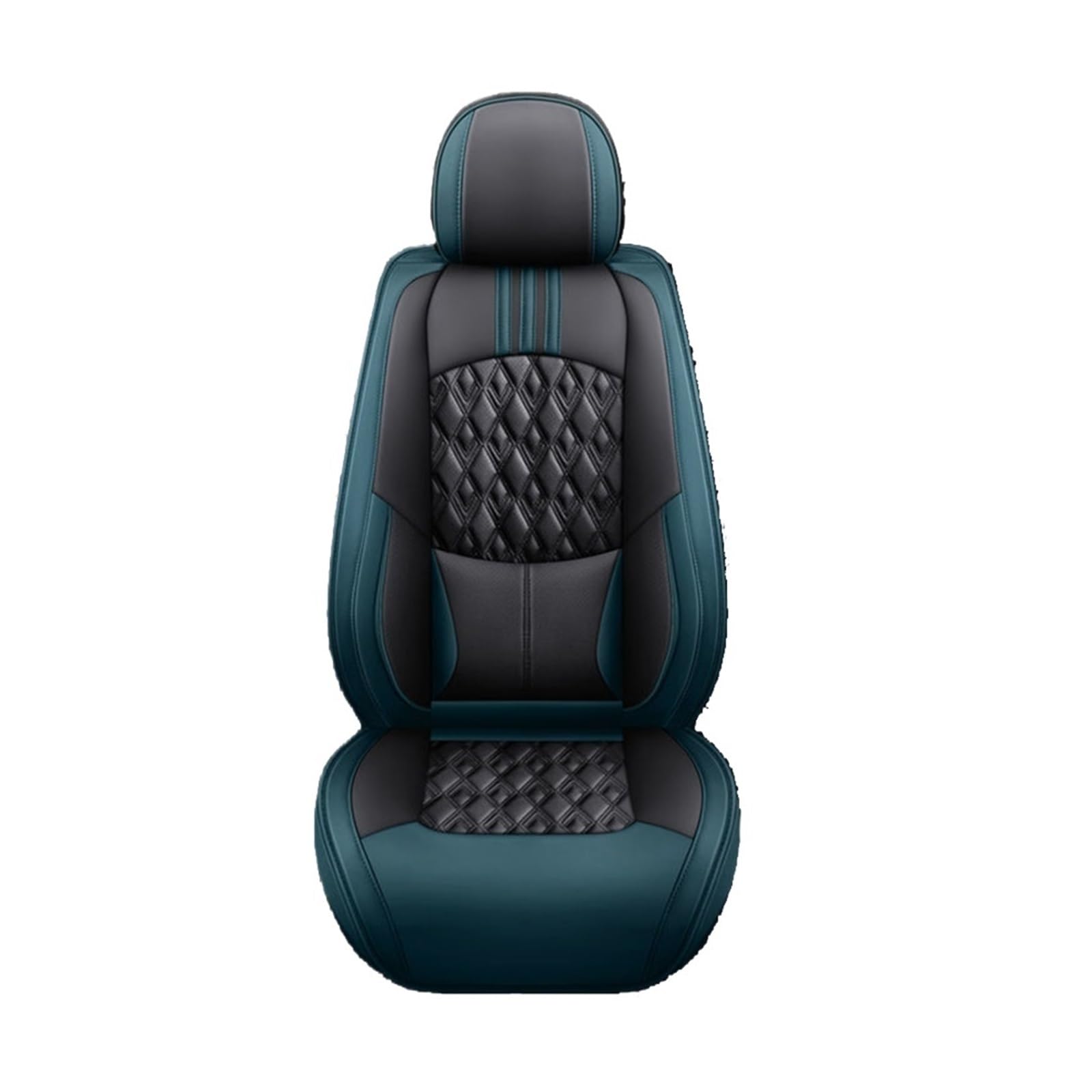 Lederautositzabdeckungen for Jeep Cherokee WK2 WJ Patriot Wrangler Kompass abtrünniger Grand -Vordersitz -Kissen -Innenzubehör(Black Blue) von FXFUPO