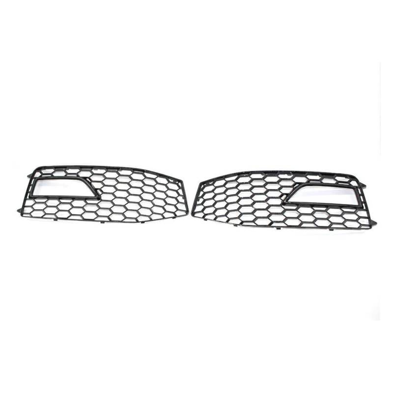 Nebelscheinwerfer-Lampenabdeckungsgrill, kompatibel for A4 B8.5 S-Line S4 2012 2013 2014 2015, Wabennetz-Frontstoßstangengrill RS4-Stil 8K0807681(B-Black) von FXFUPO