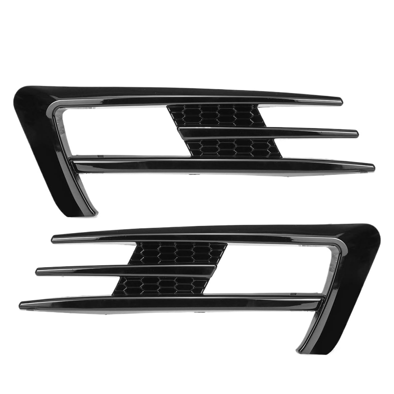 Paar Auto Front Nebelscheinwerfer Kühlergrill Grill Kompatibel for VW Golf 7 MK7 GTI 2014-2017 Nebel Lampe Unteren Stoßfänger grill(Glossy Black) von FXFUPO