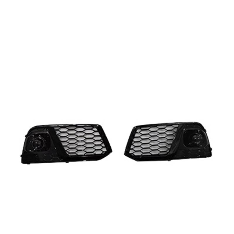 RS Style ABS schwarz glänzend Auto Frontstoßstange Unterer Kühlergrill Silber Nebelscheinwerfer Rahmen Grill Kompatibel for Audi Q5 Standardtyp 2018-2020 Q5(Black) von FXFUPO