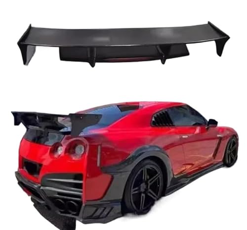 Real Carbon Fiber Hinten Flügel Lip Diffusor Schwanz Stamm Spoiler Kompatibel for Nissan GTR R35 2008-2024 Top STYLE(FRP PRIMER) von FXFUPO