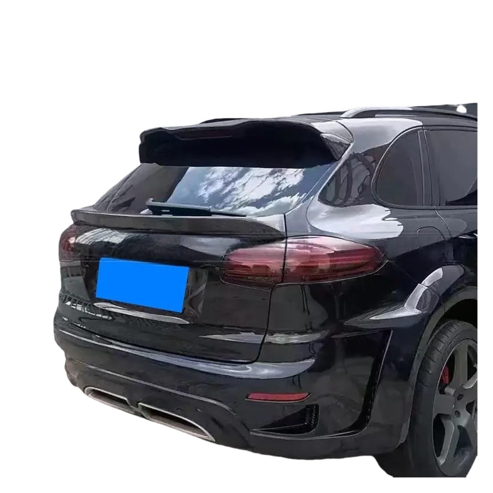 Real Carbon Fiber Hinten Flügel Stamm Lip Dach Spoiler Kompatibel for Porsche Cayenne 958 2011 2012 2013 2014 Jahr(Matt black) von FXFUPO