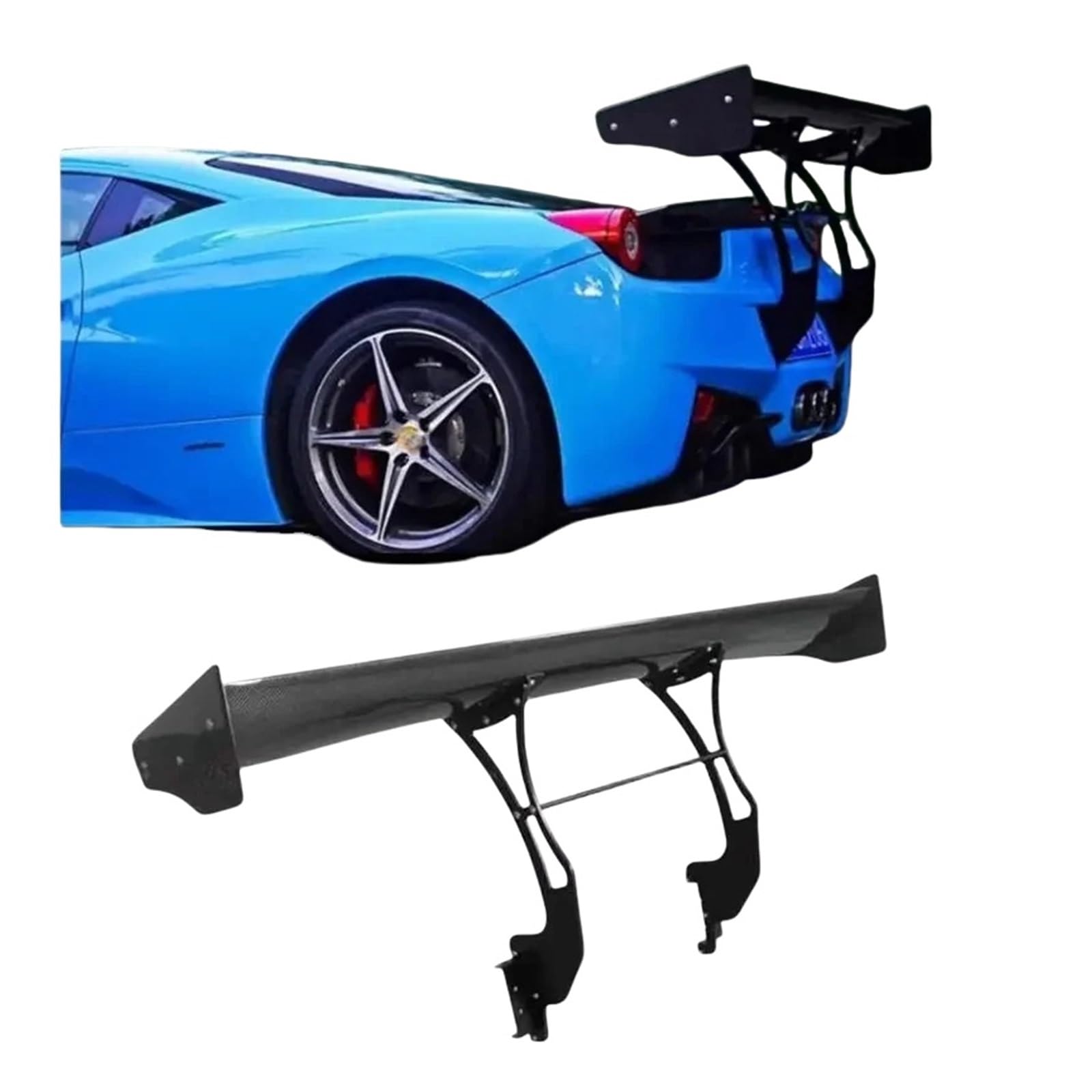 SVR GT STYLE REAL CARBON FIBER HECKLIPPE WING STAMMLIPPE SPOILER Kompatibel for Ferrari 458/488 2011-2022(Ferrari 458) von FXFUPO