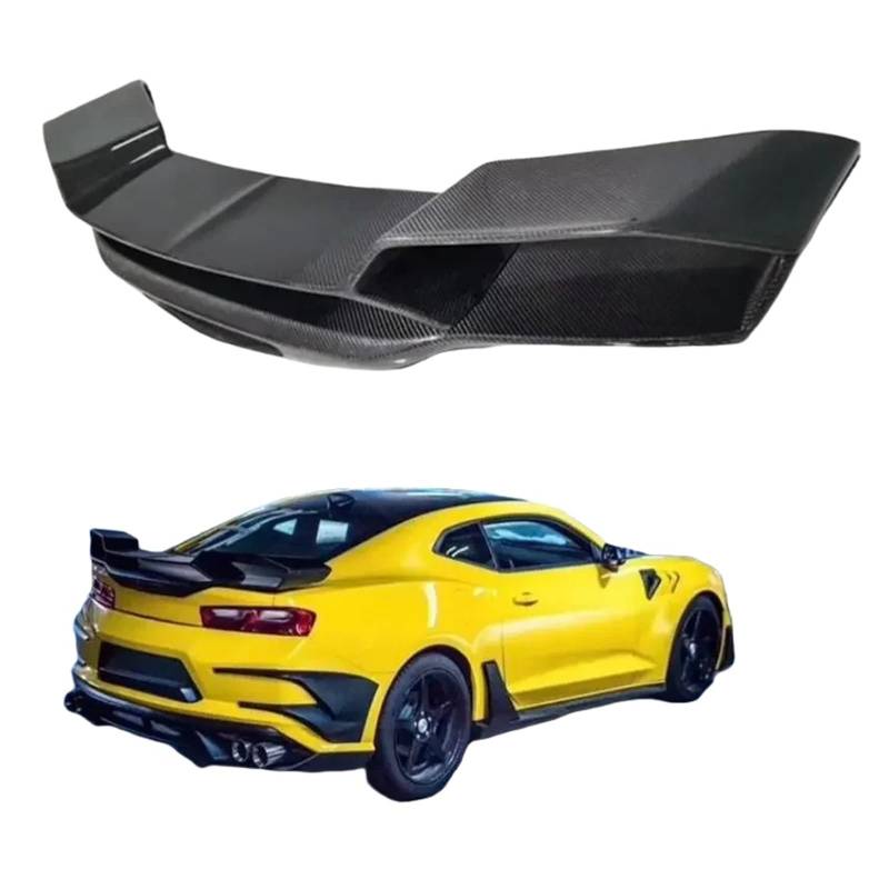 Spoiler Kompatibel for Chevrolet Camaro 2016 2017 2018 2019 Flügel Lippe Schwanz Stamm Spoiler Real Carbon Fiber B Stil(Carbon Fiber) von FXFUPO