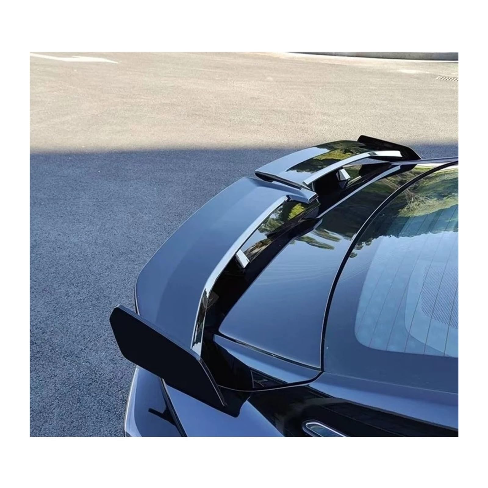 Spoiler Universal Carbon Oberfläche ABS Material Typ Generisches Auto Heckspoiler for Universal Seden Auto Kompatibel for BMW/Benz/Toyota(Black) von FXFUPO