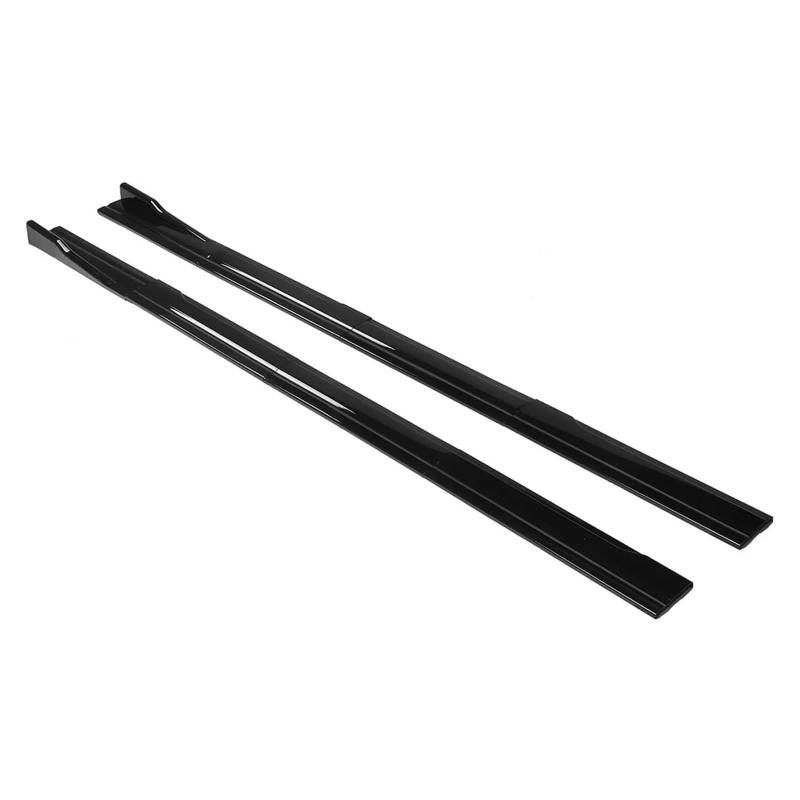 Universelle Seitenschwellerverlängerungen, 8 Stück, 2,2 m, Auto-Seitenschweller, Winglet-Splitter-Lippe, kompatibel for BMW/VW Golf, kompatibel for Honda/Audi(Glossy black) von FXFUPO