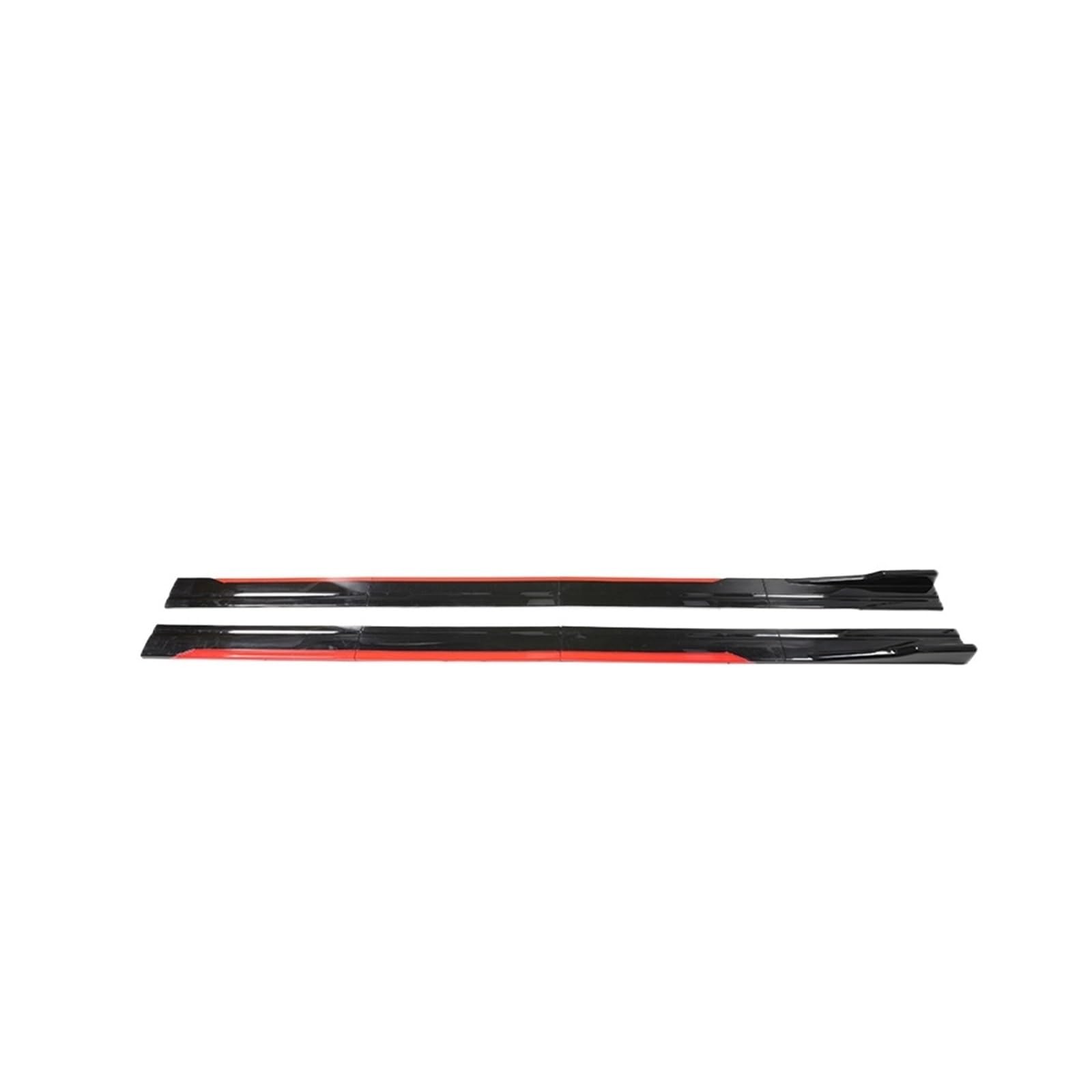 Universeller 2,2 m Seitenschweller-Splitter-Winglet, Seitenflügel-Stoßstangenlippe, kompatibel mit BMW/Benz/Audi, kompatibel mit Ford/PEUGEOT, kompatibel mit SEAT Leon usw.(Red glossy black) von FXFUPO