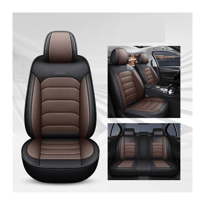 Universeller Autositzbezug kompatibel for MG alle Automodelle ZS EV GT EHS RX5 MG4 MULAN MG5 MARVEL R MG6 Commander Wrangler JK(Black coffee 5 seats-01) von FXFUPO