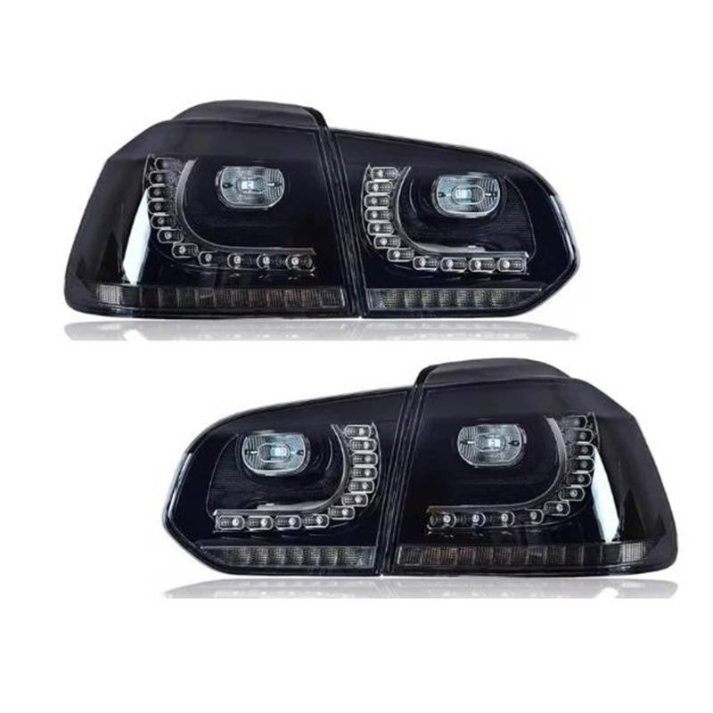 Set Rückleuchten für Golf 6 für Golf6 LED-Rücklicht 2009-2012 MK6 R20 Rücklicht Bremslicht DRL Rückwärtsgang (Schwarz) von FXNIPXKQ