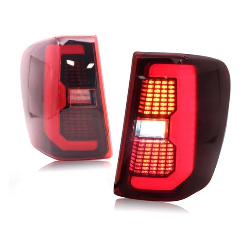 Set Rückleuchten für Jeep Grand Cherokee 1999 2000 2001 2002 2003 2004 Auto-Rücklicht Zubehör Rücklicht mit modifiziertem LED-Rücklicht (Rood) von FXNIPXKQ