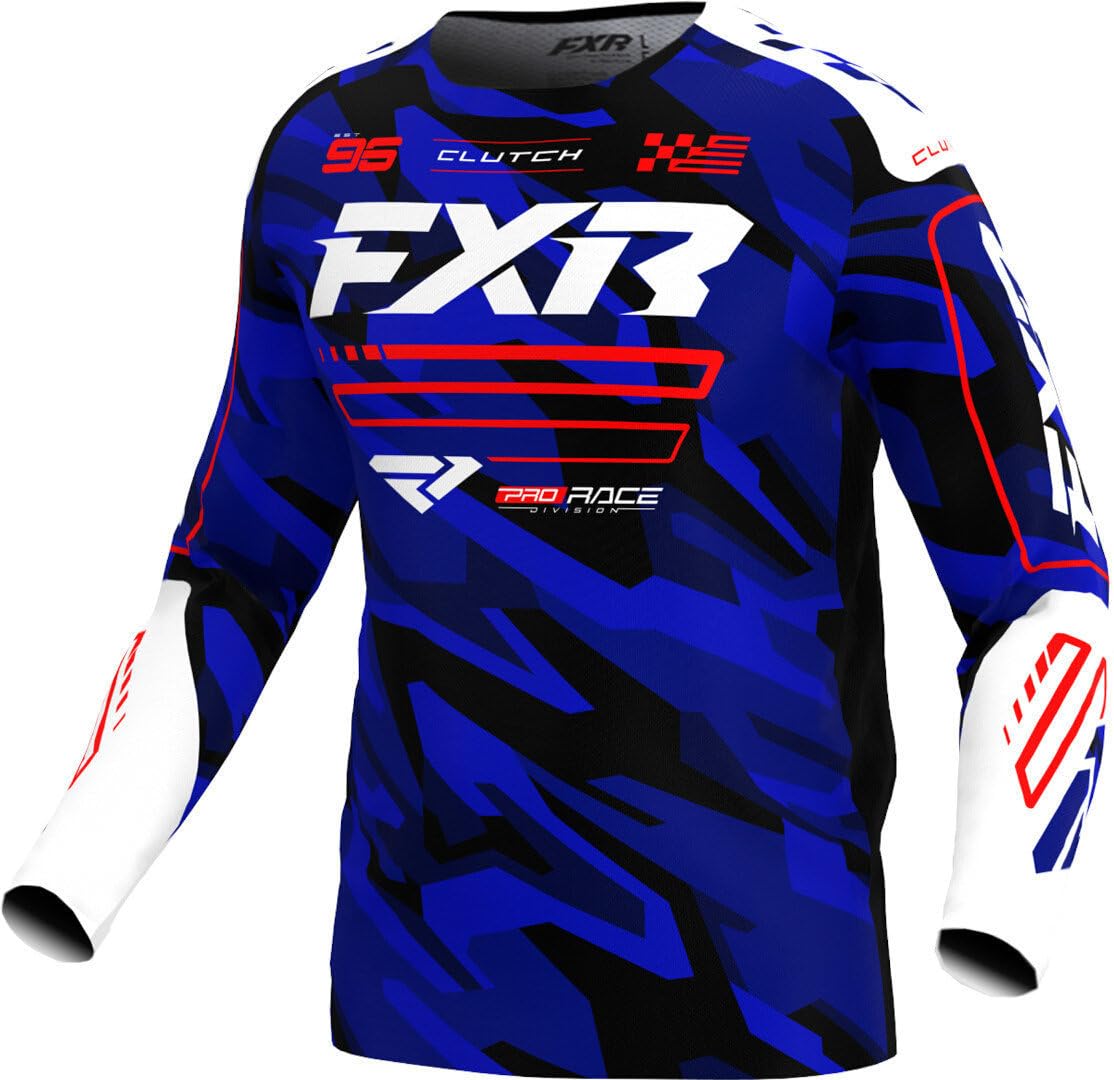 FXR Clutch 2025 Motocross Jersey, blau/weiß/rot, L von FXR