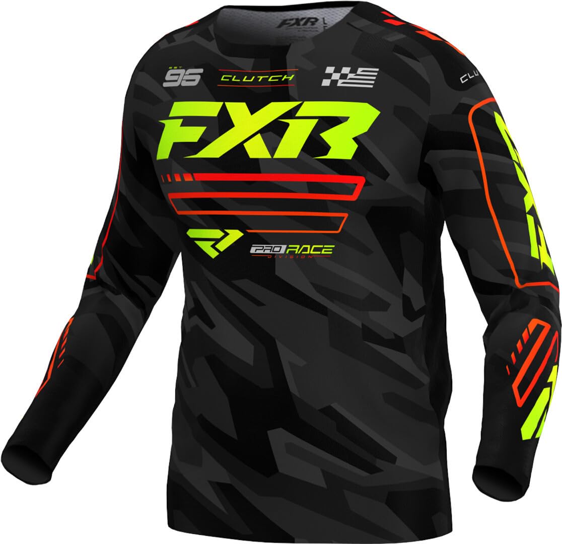 FXR Clutch 2025 Motocross Jersey, schwarz/grün, L von FXR