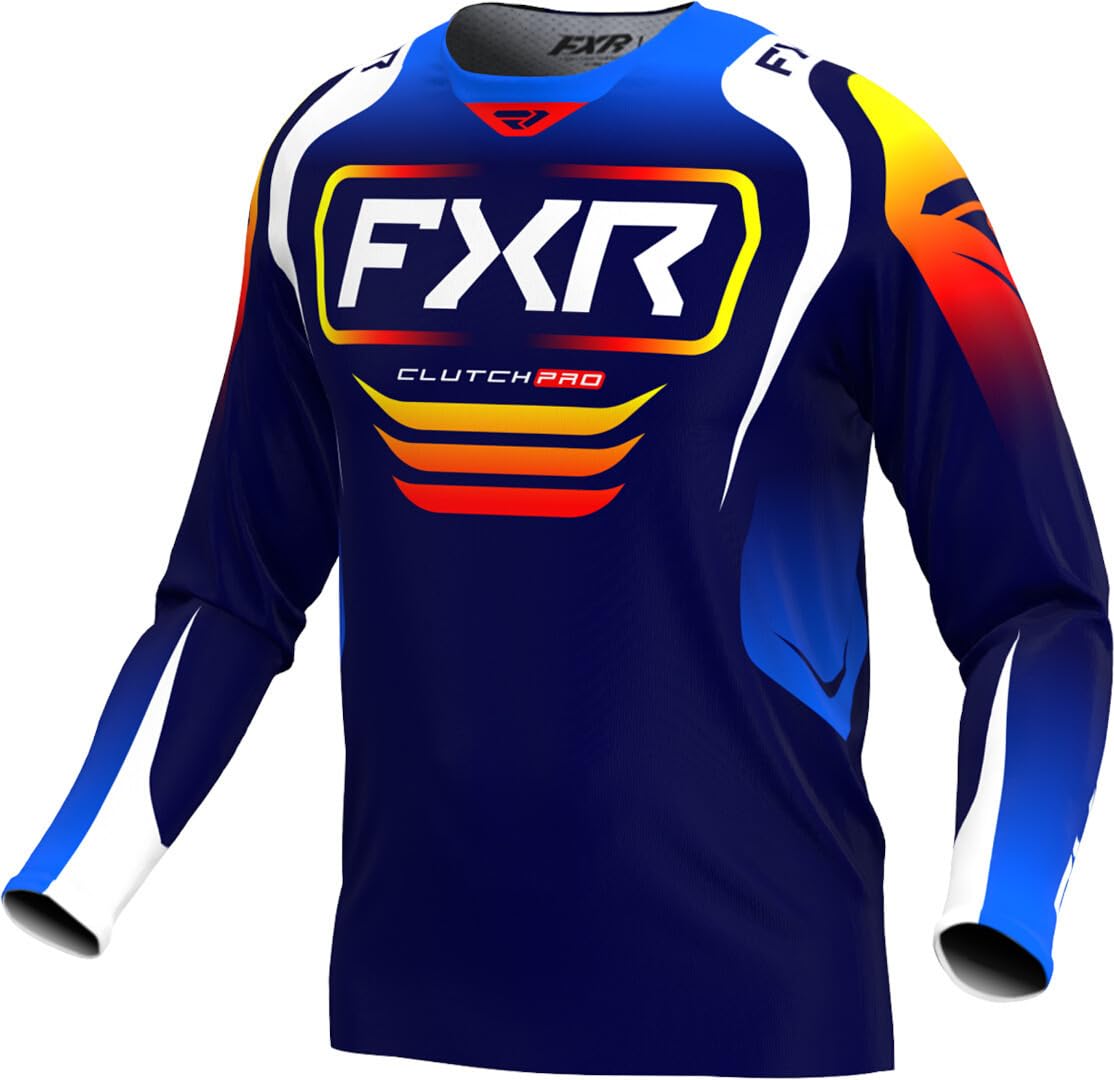 FXR Clutch Pro 2025 Motocross Jersey, orange/hellblau/dunkelblau, L von FXR