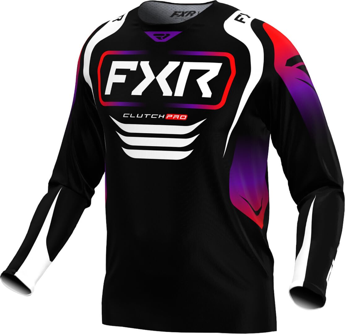 FXR Clutch Pro 2025 Motocross Jersey, schwarz/lila/rot/weiß, 2XL von FXR