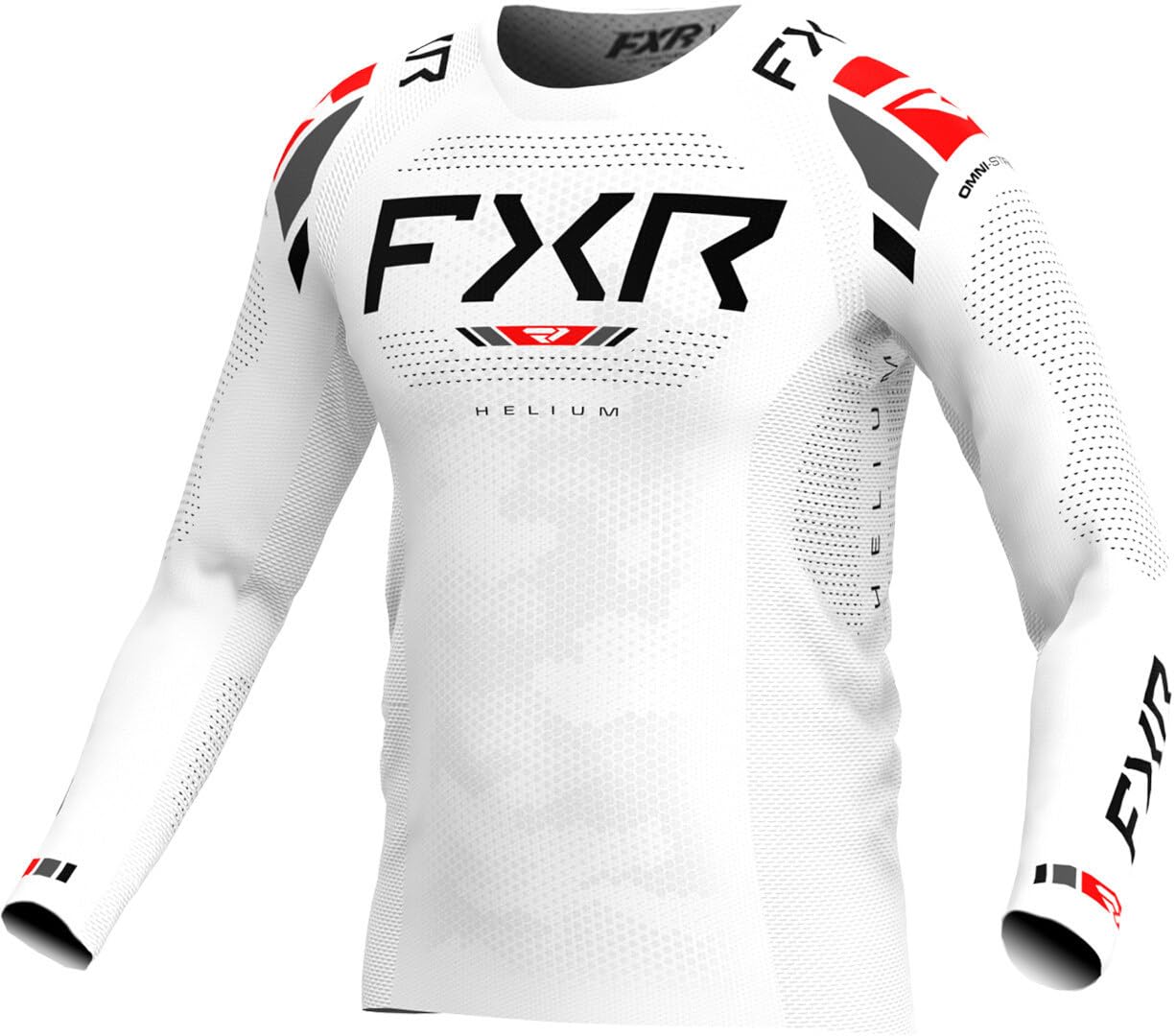 FXR Helium 2025 Motocross Jersey, weiß/schwarz/rot, L von FXR