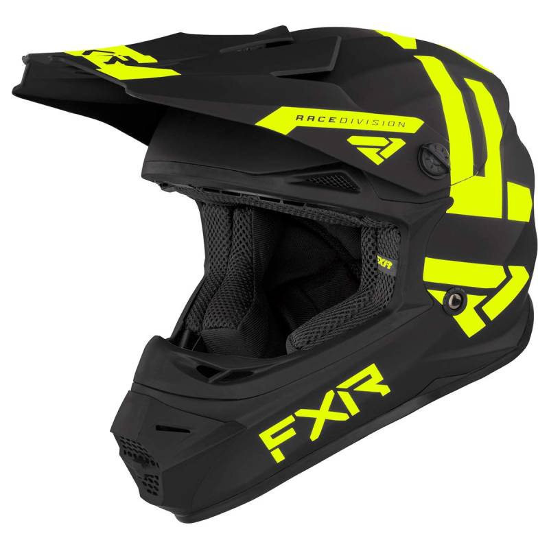 FXR Legion MX Gear Jugend Motocross Helm, schwarz/gelb, Y/S (48/49) von FXR