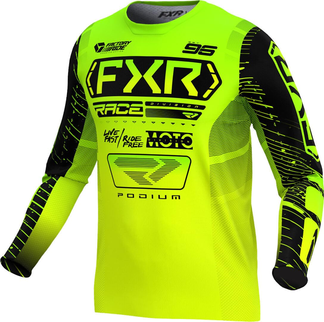 FXR Podium 2025 Motocross Jersey, giftgrün/schwarz, L von FXR