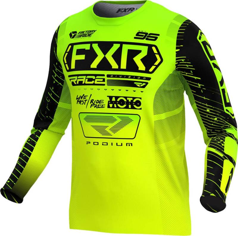 FXR Podium 2025 Motocross Jersey, giftgrün/schwarz, S von FXR